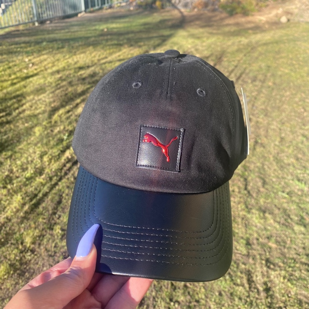 PUMA black hat with red emblem , NWT - Picture 2 of 12